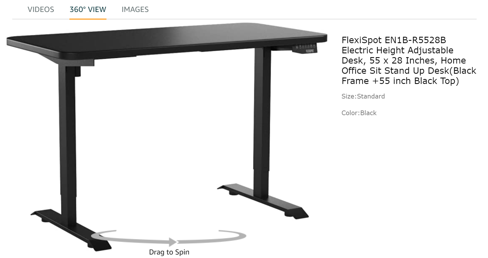 Amazon 360 view of a table